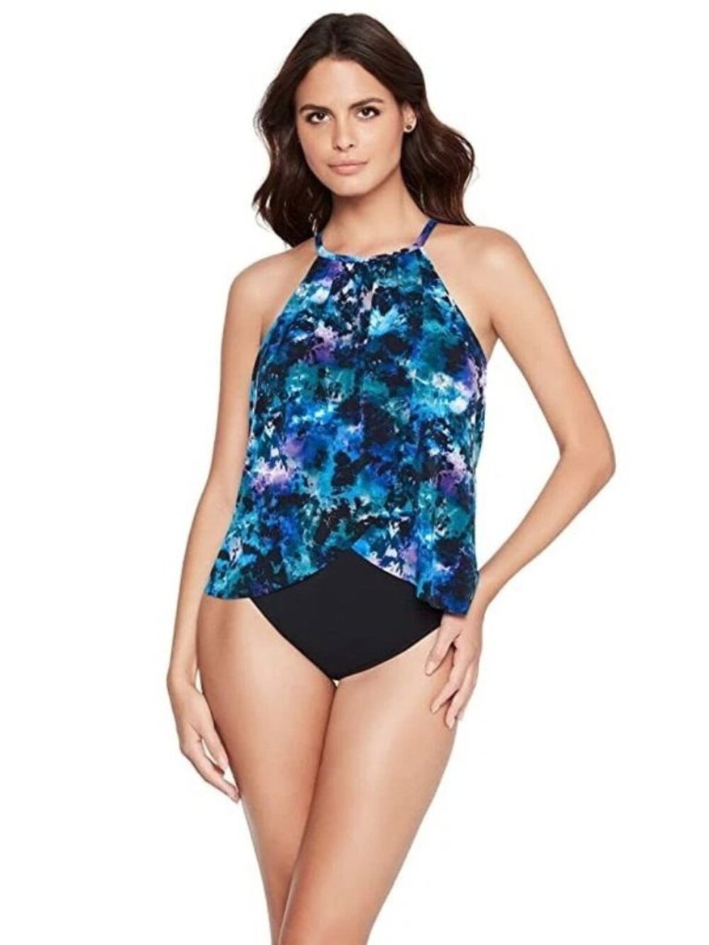 Magicsuit  Women's Peace Out Aubrey High Neck One Piece Swimsuit  Black/Multi  8